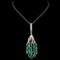 14K Gold 2.67ct Emerald & 0.75ctw Diamond Pendant