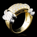 14K TT Gold 0.77ctw Diamond  Ring