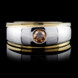14K Two Tone 0.30ct Fancy Color Diamond Ring