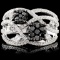 14K White Gold 0.93ctw Fancy Color Diamond Ring