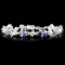 14K Gold 6.70ct Sapphire & 1.65ctw Diamond Bracele