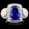 14K White Gold 7.20ct Tanzanite & 1.49ctw Diamond