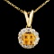 18K Gold 0.36ctw Sapphire & 0.43ctw Diamond Pendan