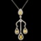 18K Gold 0.90ctw Fancy Diamond Pendant