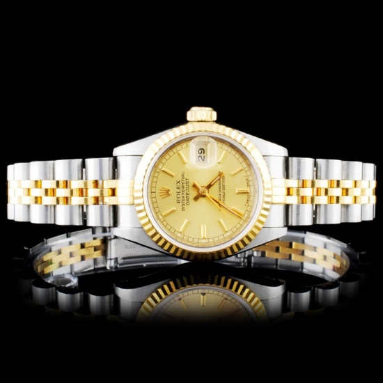 Rolex YG/SS DateJust Ladies Champagne Wristwatch