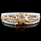 14K Gold 1.12ctw Fancy Color Diamond Ring