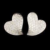 18K Gold 1.49ctw Diamond Earrings