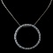 18K White Gold 0.92ctw Fancy Color Diamond Pendant