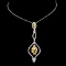 18K Gold 1.26ctw Fancy Color Diamond Pendant