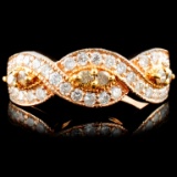 14K Gold 0.76ctw Fancy Color Diamond Ring