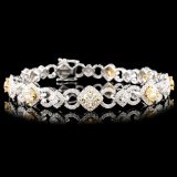 18K Gold 5.31ctw Fancy Diamond Bracelet