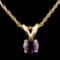 14K Gold 0.50ctw Sapphire Pendant