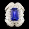 18K Gold 5.95ct Tanzanite & 3.40ctw Diamond Ring