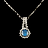 14K Gold 0.71ctw Diamond Pendant