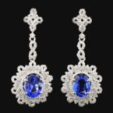 18K White Gold 4.62ct Tanzanite & 1.65ct Diamond E