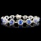 14K Gold 14.84ct Tanzanite & 2.87ctw Diamond Brace