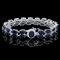 14k Gold 50.00ct Sapphire & 0.55ct Diamond Bracel