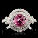 18K White Gold 1.33ct Spinel & 0.53ct Diamond Ring