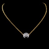 14K Yellow Gold 0.44ct Diamond Necklace