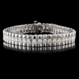 14K White Gold 4.00ctw Diamond Bracelet