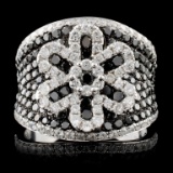 14K White Gold 2.95ctw Fancy Color Diamond Ring