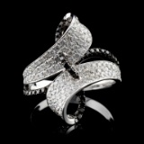 14K White Gold 1.07ctw Fancy Color Diamond Ring