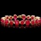 14k Gold 50.00ct Ruby & 1.50ct Diamond Bracelet