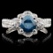 18K White Gold 1.15ctw Fancy Color Diamond Ring