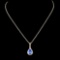 14K Gold 0.68ct Tanzanite & 0.22ctw Diamond Pendan