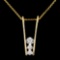 14K Gold 0.25ctw Diamond Pendant