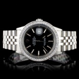 Rolex SS DateJust 1.50ct Diamond 36mm Watch