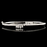 14K Gold 0.86ctw Diamond Bangle