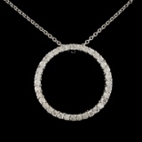 14K Gold 0.81ctw Diamond Pendant