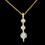 14K Gold 0.25ctw Diamond Pendant