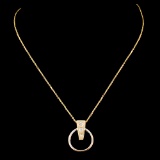 14K Gold 0.10ctw Diamond Pendant