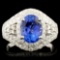 18K Gold 2.69ct Tanzanite & 1.65ctw Diamond Ring