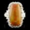 18K Gold 7.16ct Opal & 1.51ctw Diamond Ring