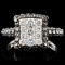 14K White Gold 1.60ctw Fancy Color Diamond Ring