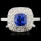 18K Gold 1.14ct Tanzanite & 0.89ctw Diamond Ring