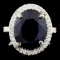 14K Gold 8.47ct Sapphire & 0.69ctw Diamond Ring