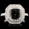 14K Gold 1.43ct Tourmaline & 0.64ctw Diamond Ring