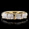 18K Yellow Gold 0.57ct Diamond Ring