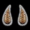 14K White Gold 1.09ctw Fancy Color Diamond Earring