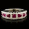 18k White Gold 0.88ct Ruby & 0.39ctw Diamond Ring