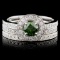 14K White Gold 1.10ctw Fancy Color Diamond Ring