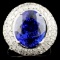 18K Gold 9.73ct Tanzanite & 3.14ctw Diamond Ring