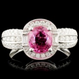 18K Gold 1.69ct Spinel & 0.47ctw Diamond Ring