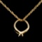 14K Gold 0.07ctw Sapphire Pendant