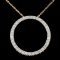 14K Gold 0.80ctw Diamond Pendant