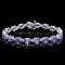 14k Gold 19.00ct Tanzanite & 0.75ct Diamond Brace